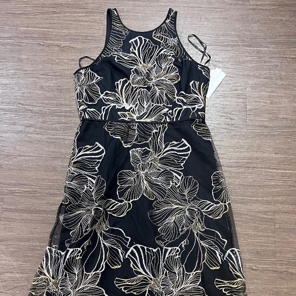 MAGGY LONDON CONSTANCE MIDI SHEATH DRESS IN ENCHANTMENT MESH NEW - Picture 1 of 12